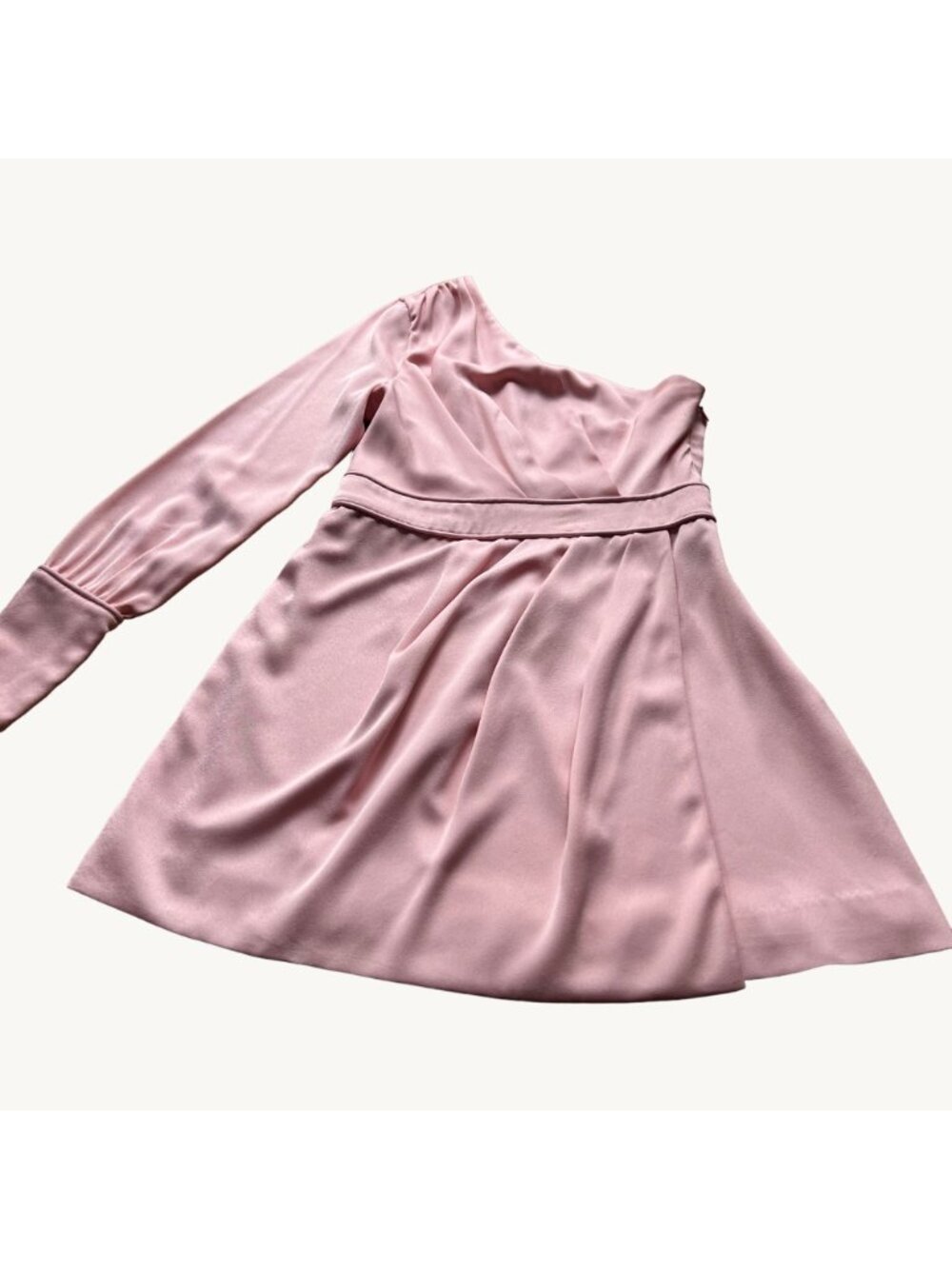 NBD x Revolve Size M Ballet Pink Elijah One Shoulder Pleated Mini Party Dress - Picture 2 of 16